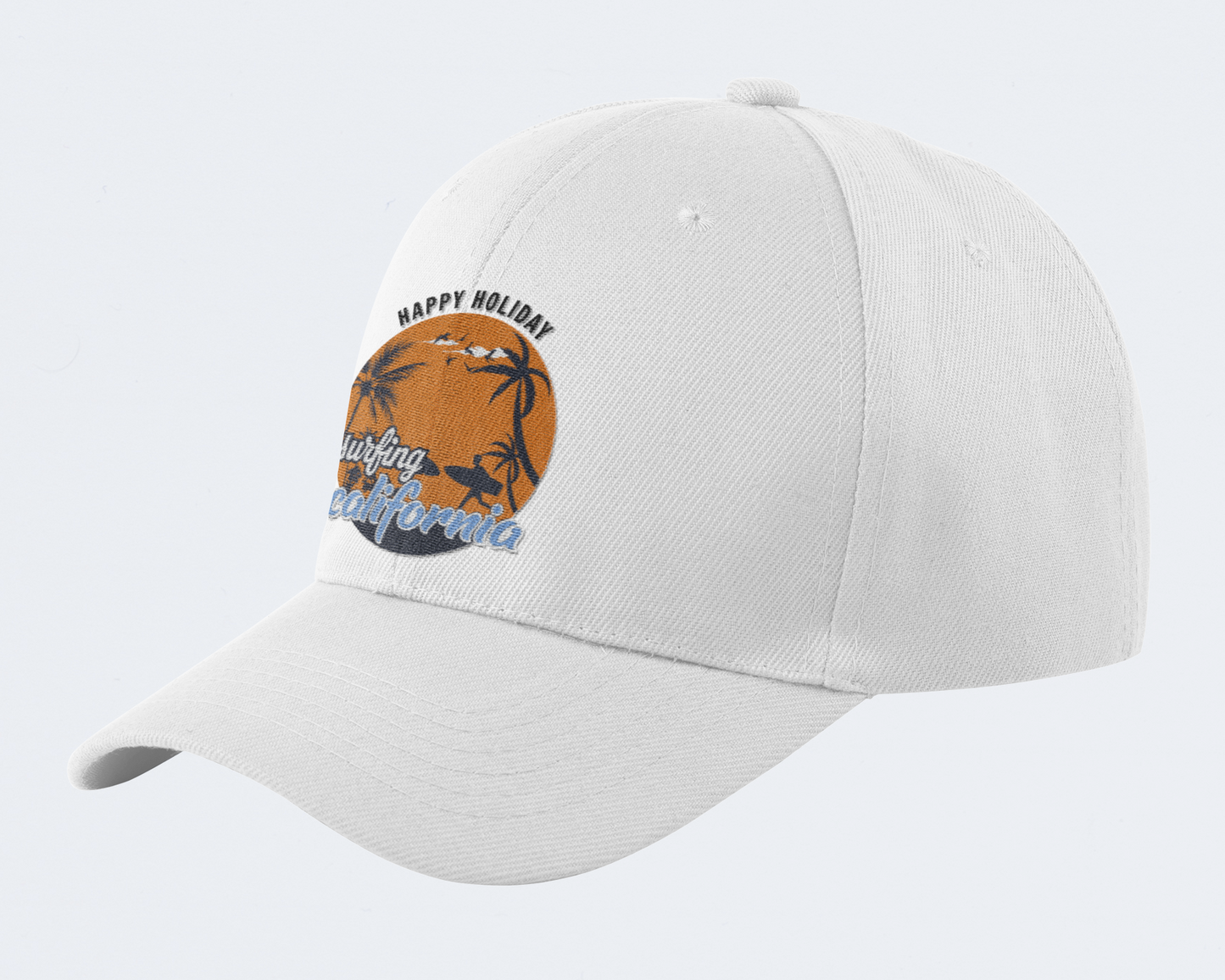Happy Holiday Surfing California Graphic Unisex Baseball Cap