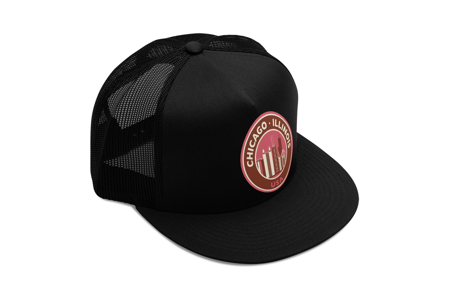 Chicago State Flat Brim Mesh Breathable Trucker Hat
