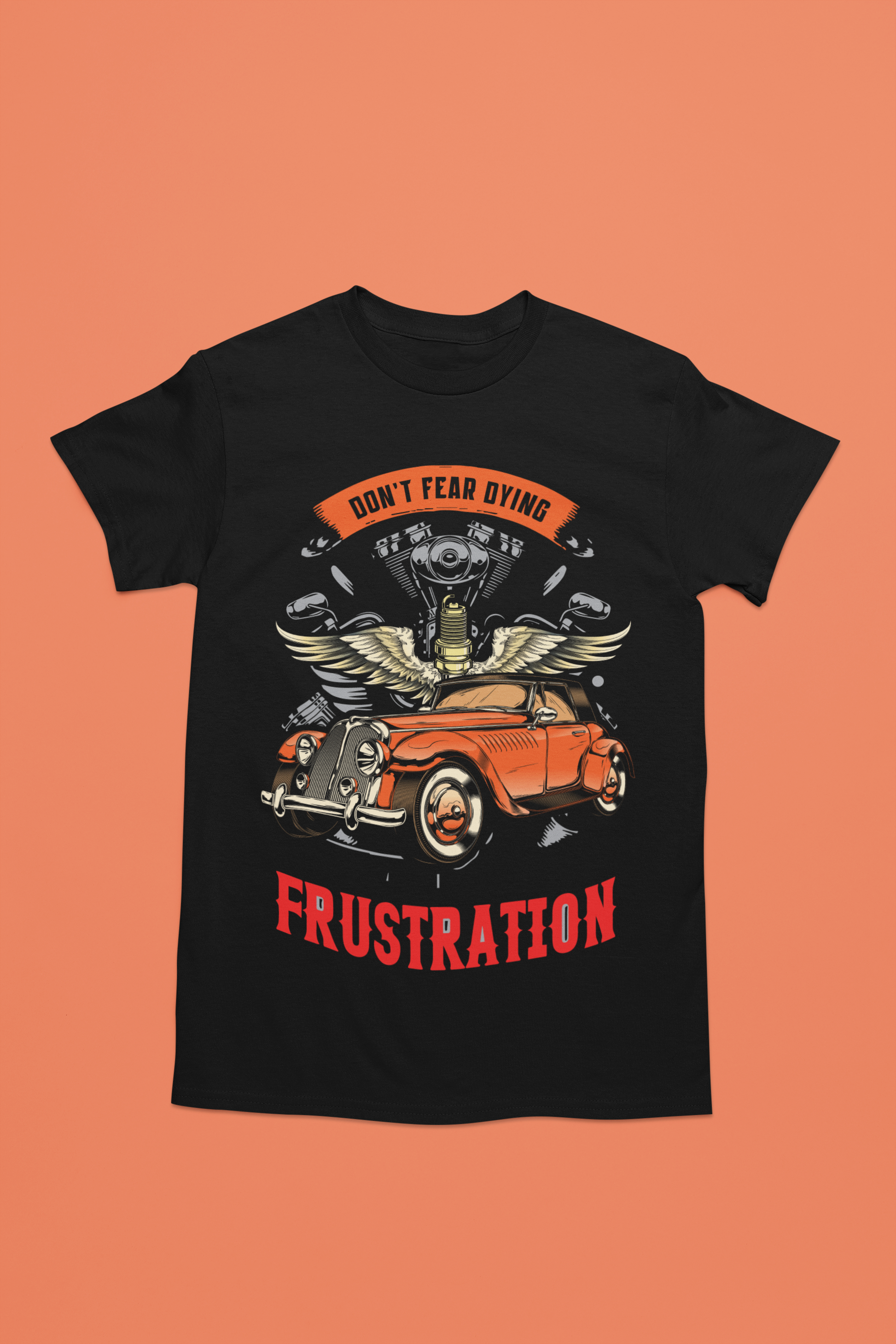 A black color t-shirt with an inspirational message reminding us to live fearlessly and embrace the unknown