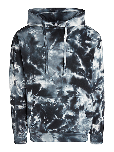 A black smoke tie-dye masterpiece with intricate swirls and vibrant hues, perfect for self-expression.
