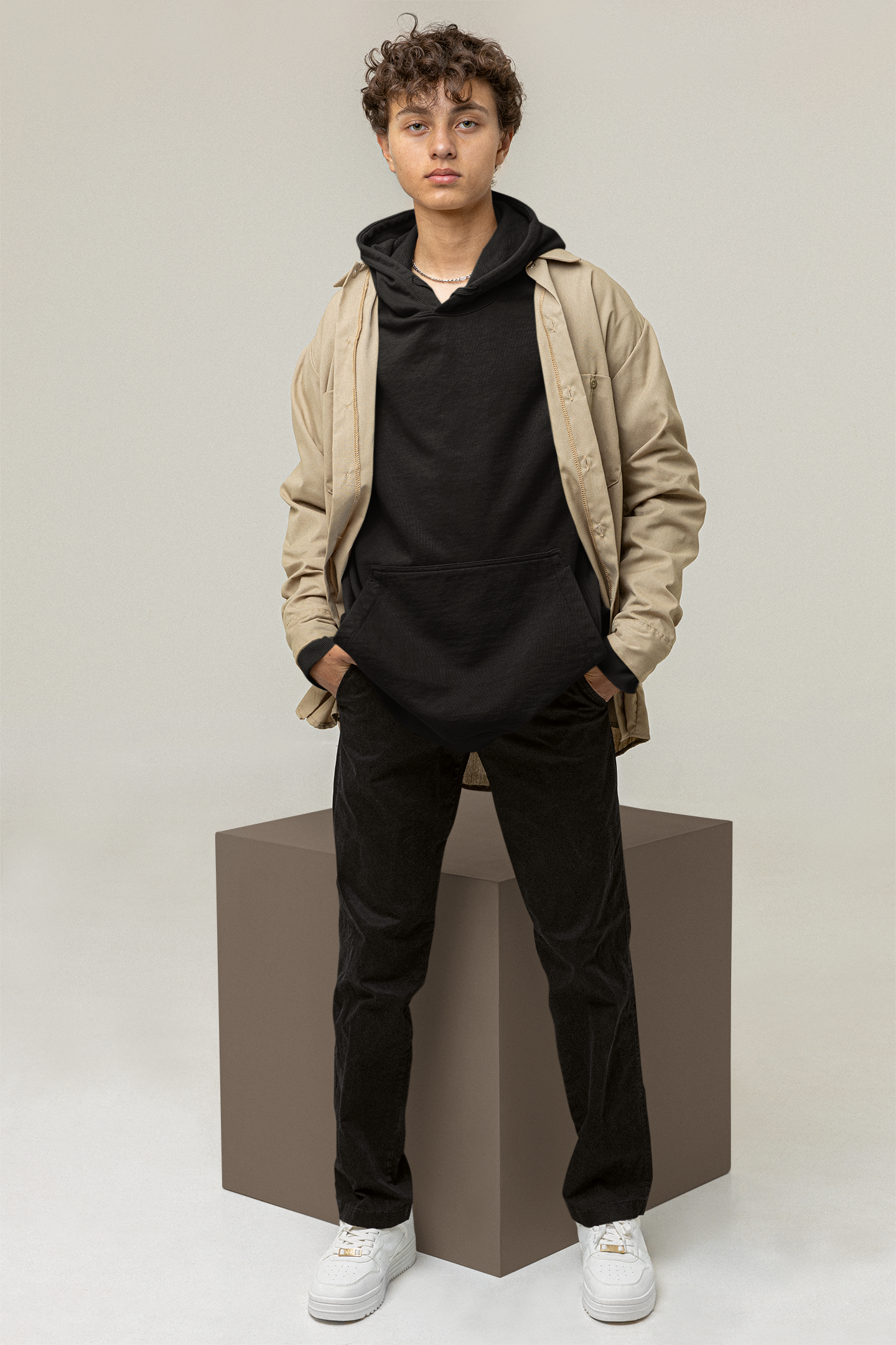 A black color hoodie crafted with the finest materials for ultimate comfort and style.