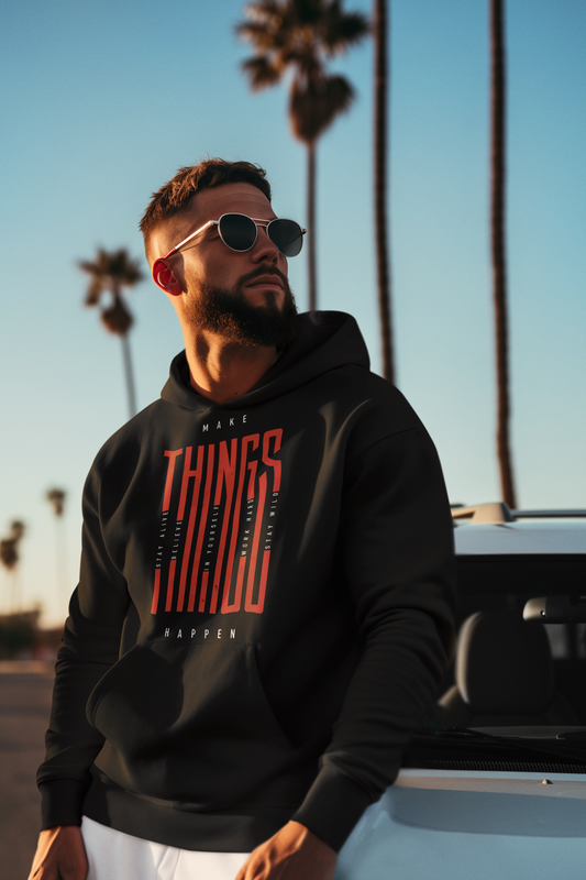 Make Things Happens Heavy Weight Graphic Hoodie