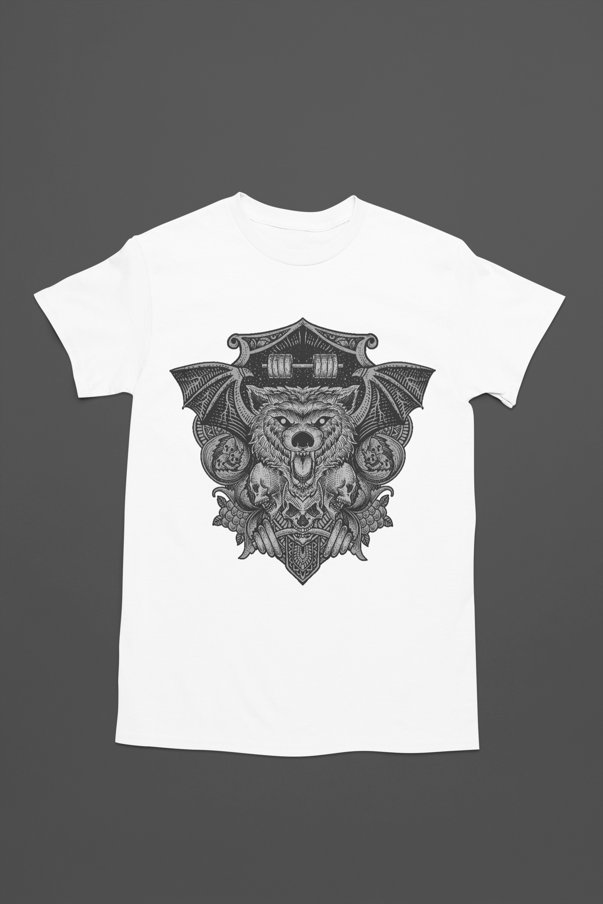 A shirt that embraces the night's horrors with a 'Nocturnal Nightmare Bat' graphic.