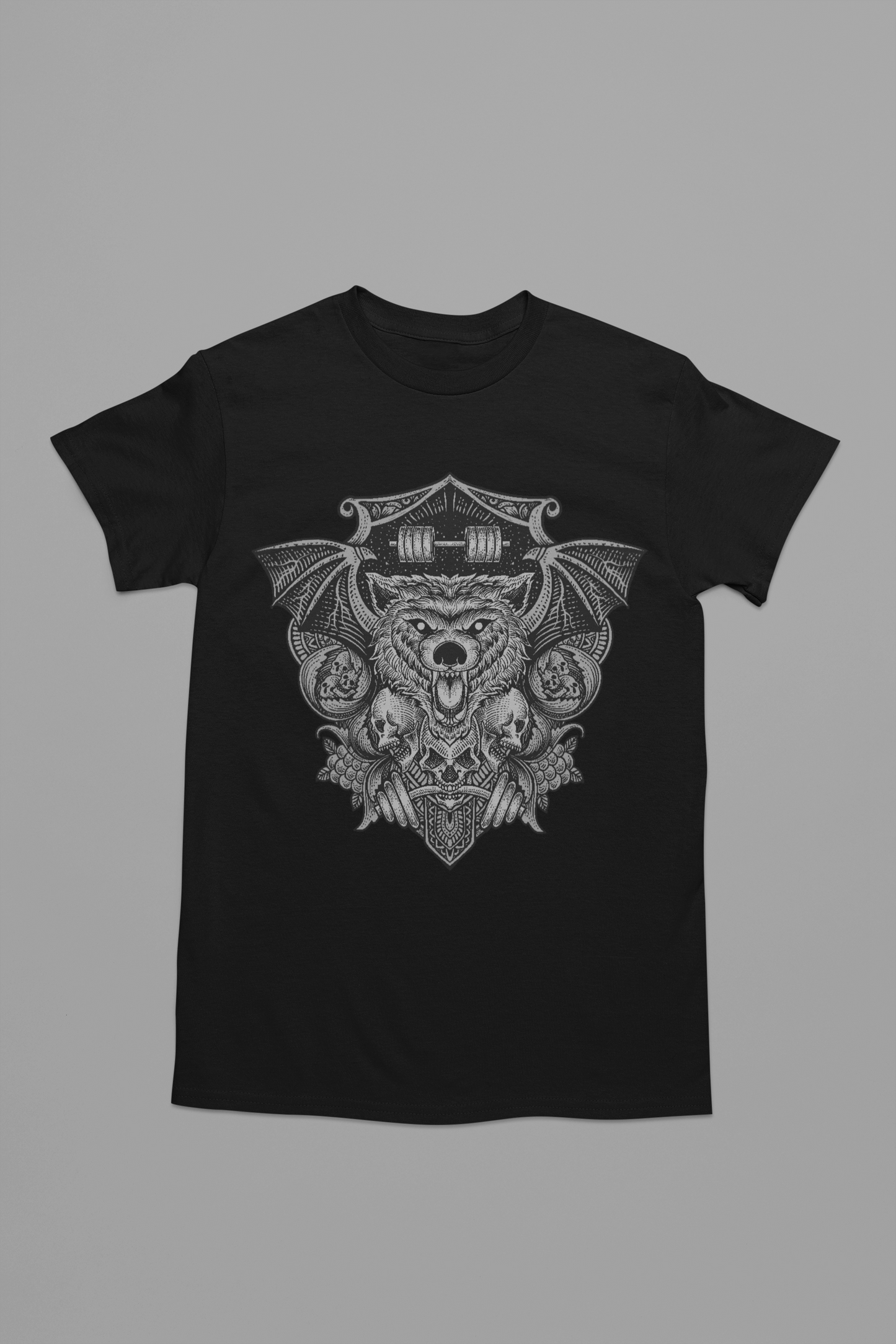 A shirt that embraces the night's horrors with a 'Nocturnal Nightmare Bat' graphic.