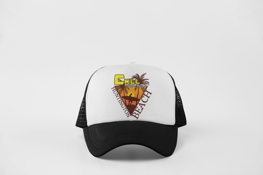 Huntington Beach Graphic Adjustable Unisex Trucker Hat