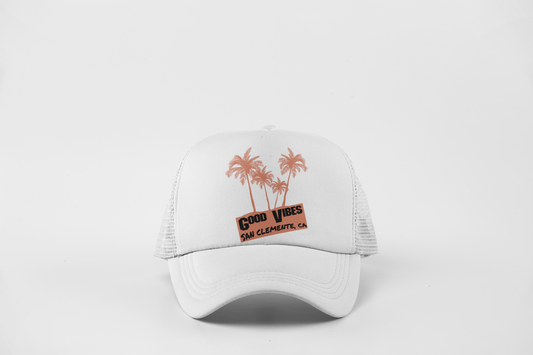 Good Vibes San Clemente Adjustable Unisex Trucker Hat
