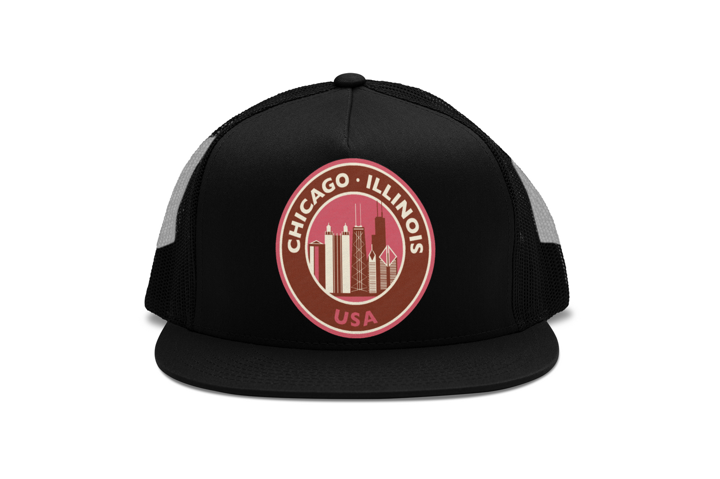 Chicago State Flat Brim Mesh Breathable Trucker Hat